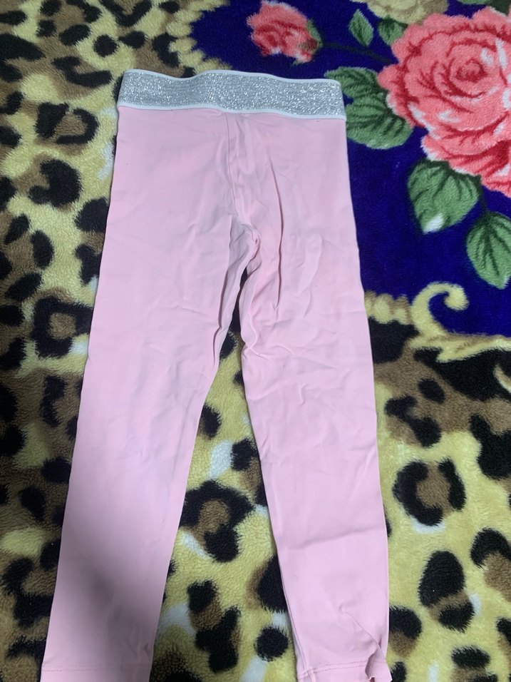 Kız Çocuk Pembe Elsa Baskılı Tayt - Görsel 5