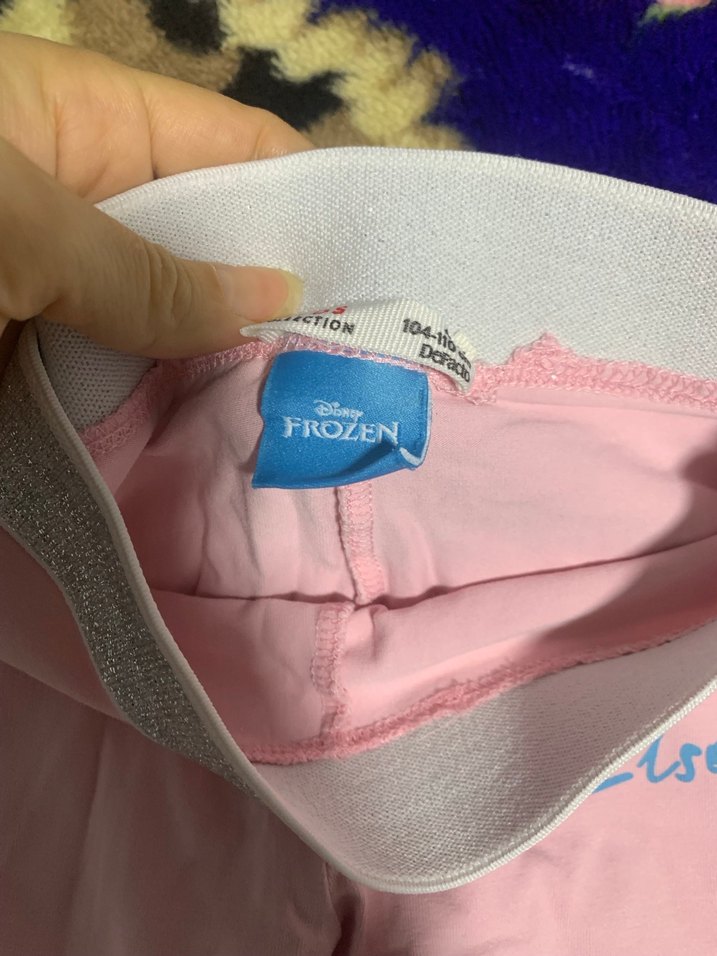 Kız Çocuk Pembe Elsa Baskılı Tayt - Görsel 4