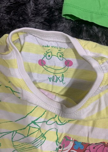 Kız Çocuk Renkli Baskılı Kısa Kollu Tişört - Görsel 4