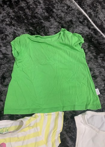 Kız Çocuk Renkli Baskılı Kısa Kollu Tişört - Görsel 3