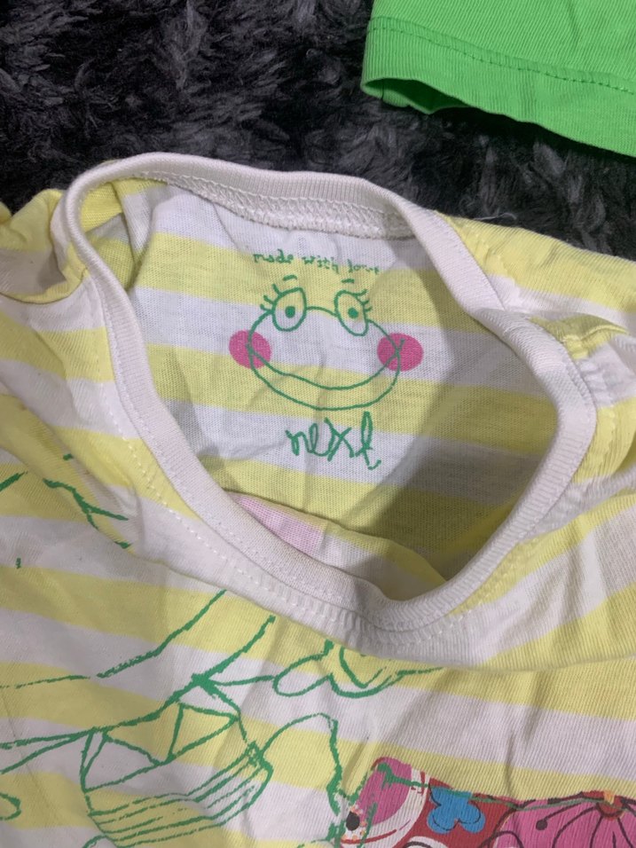 Kız Çocuk Renkli Baskılı Kısa Kollu Tişört - Görsel 4