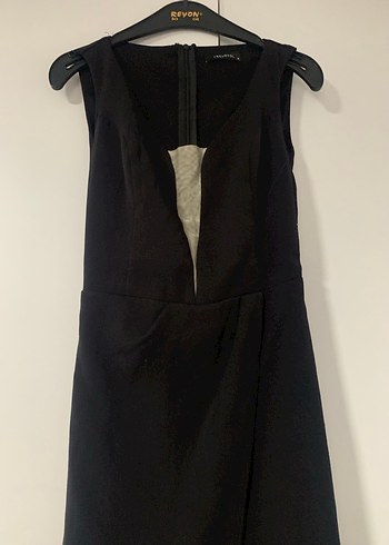 Drapeli Siyah Uzun Kadın Abiye Elbise - Görsel 6