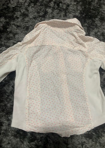 Kız Çocuk Beyaz Pamuklu Gömlek - Görsel 6