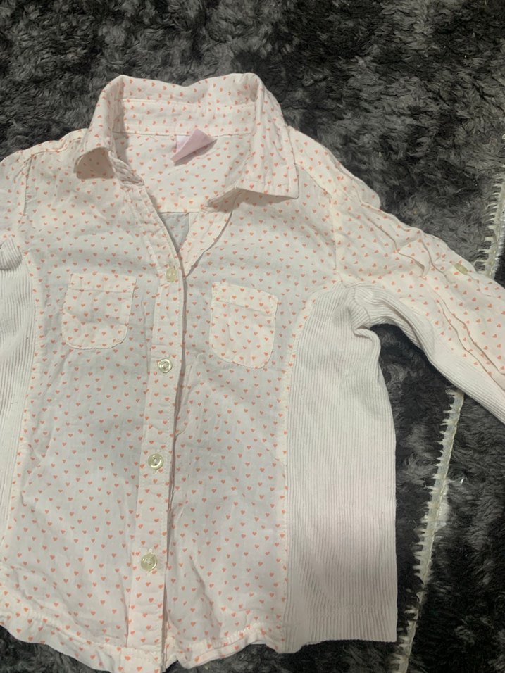 Kız Çocuk Beyaz Pamuklu Gömlek - Görsel 4