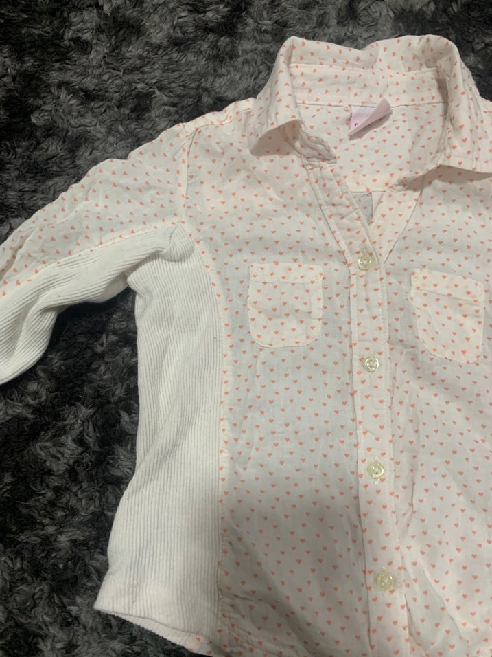 Kız Çocuk Beyaz Pamuklu Gömlek - Görsel 3