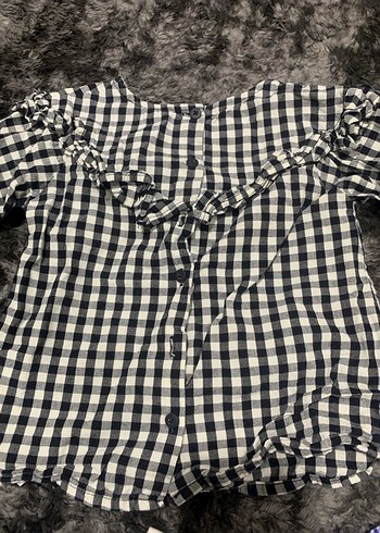 Beyaz, Fırfırlı Straplez Kız Bluz - Görsel 9