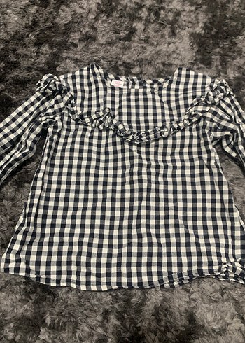 Beyaz, Fırfırlı Straplez Kız Bluz - Görsel 7