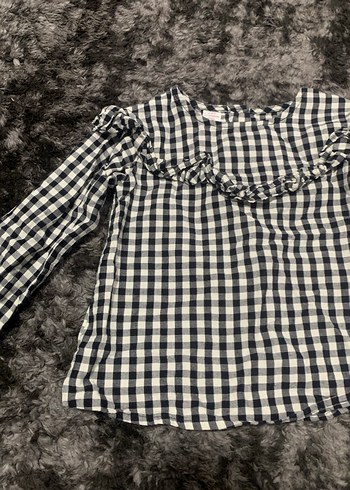 Beyaz, Fırfırlı Straplez Kız Bluz - Görsel 6