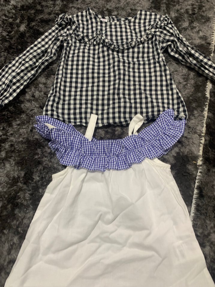 Beyaz, Fırfırlı Straplez Kız Bluz - Görsel 2