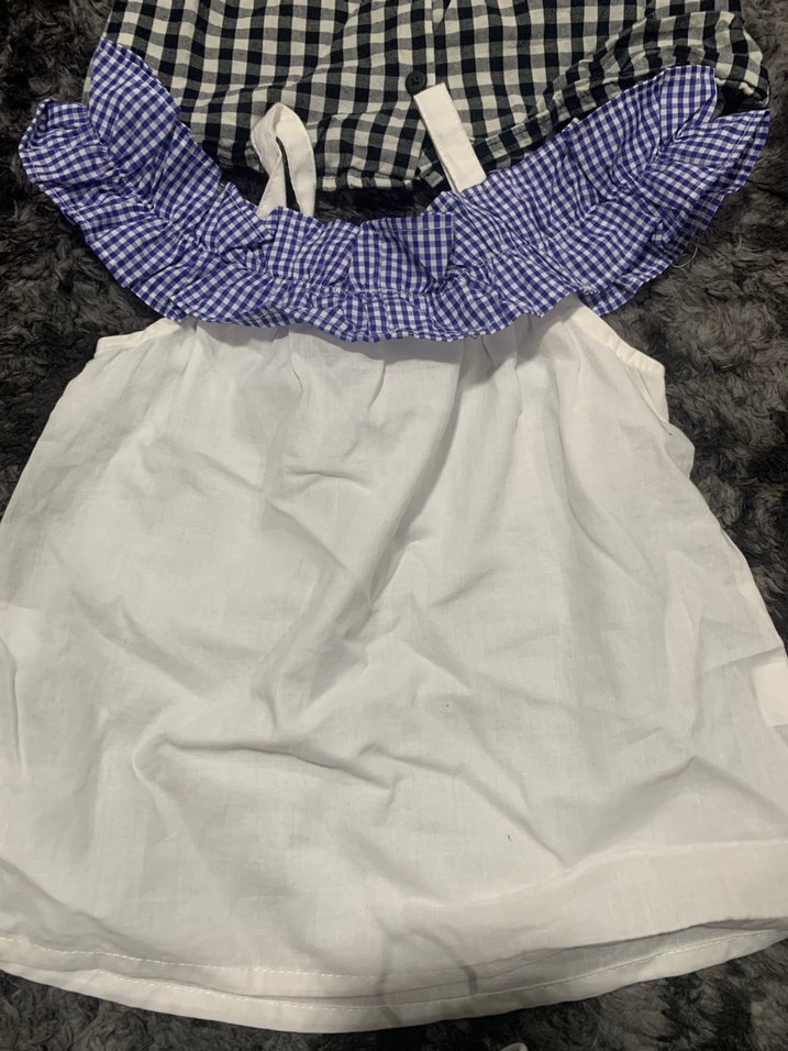 Beyaz, Fırfırlı Straplez Kız Bluz - Görsel 4