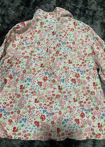 Nakışlı Gri Keten Uzun Kollu Bluz - Görsel 5