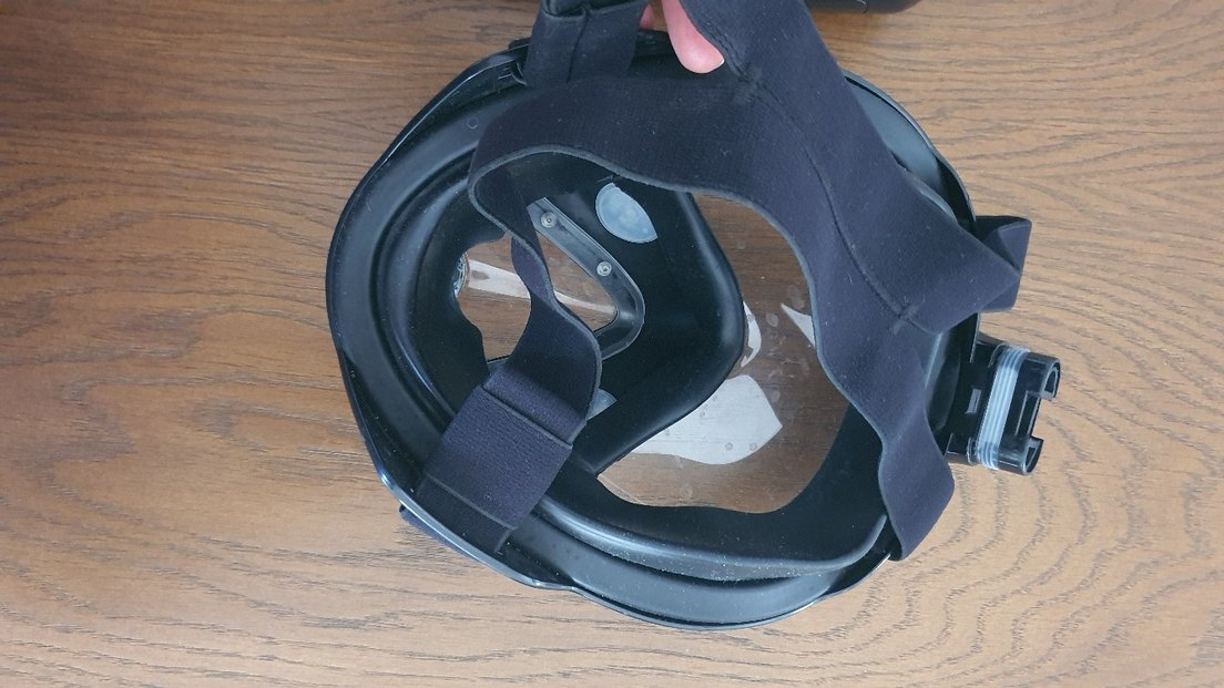 Volt Siyah Tam Yüz Yüzme Maskesi Velcro - Görsel 2