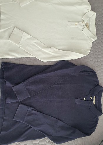 Erkek çocuk Uzun Kollu Keten Polo Tişört