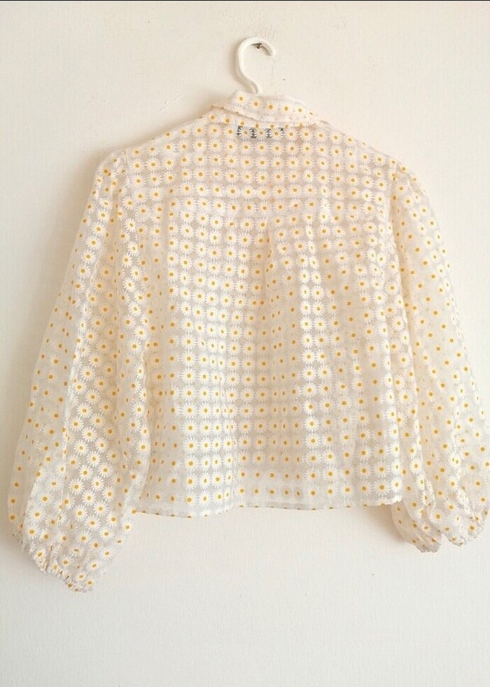 Zara papatya desenli gömlek - Görsel 2