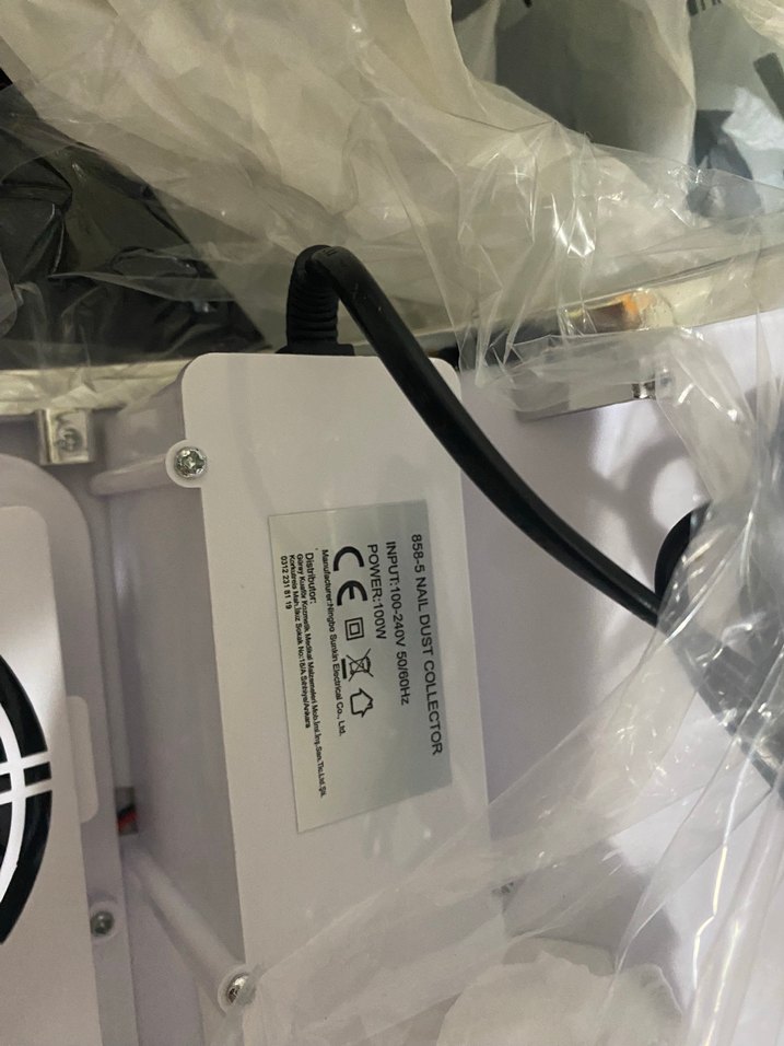 858-5 Gri Beyaz Tırnak Toz Toplayıcı - Görsel 4