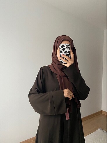 universal Beden Acı Kahve Abaya Model