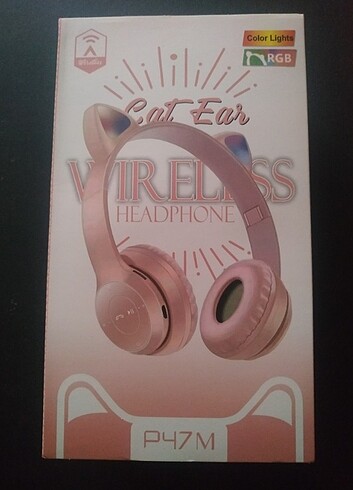 Cat Ear Wireless headphone kulaklık