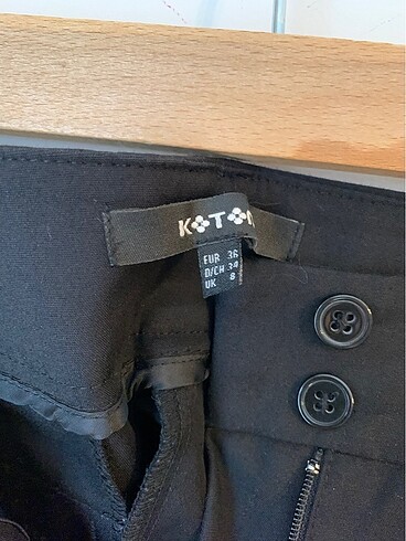 36 Beden Koton Siyah Kumaş Pantolon
