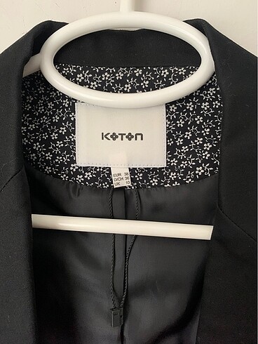 38 Beden Koton Siyah Blazer Ceket