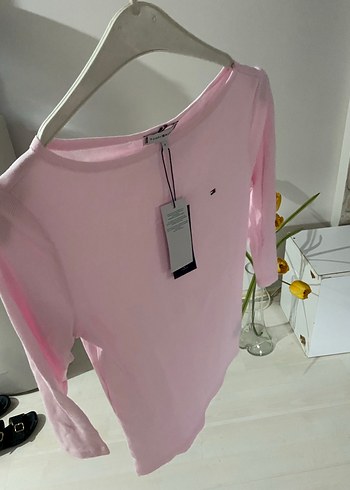 s Beden Kadın Pembe Pamuklu Uzun Kollu Tişört