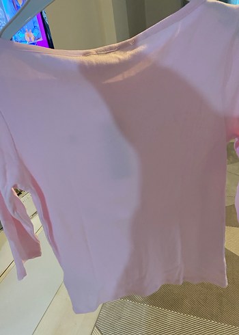 Tommy Hilfiger Kadın Pembe Pamuklu Uzun Kollu Tişört