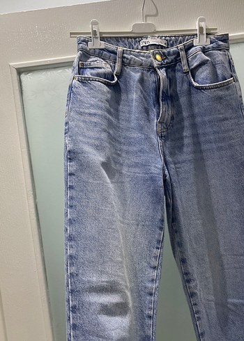38 Beden Mavi Regular Fit Denim Kadın Jean