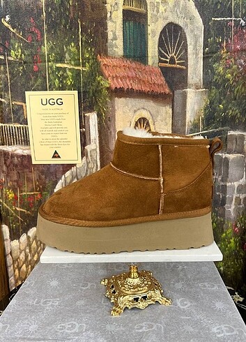 UGG MİNİ PLATFORM İTHAL YÜKSEK KALİTE KUTU BARKODLU 
