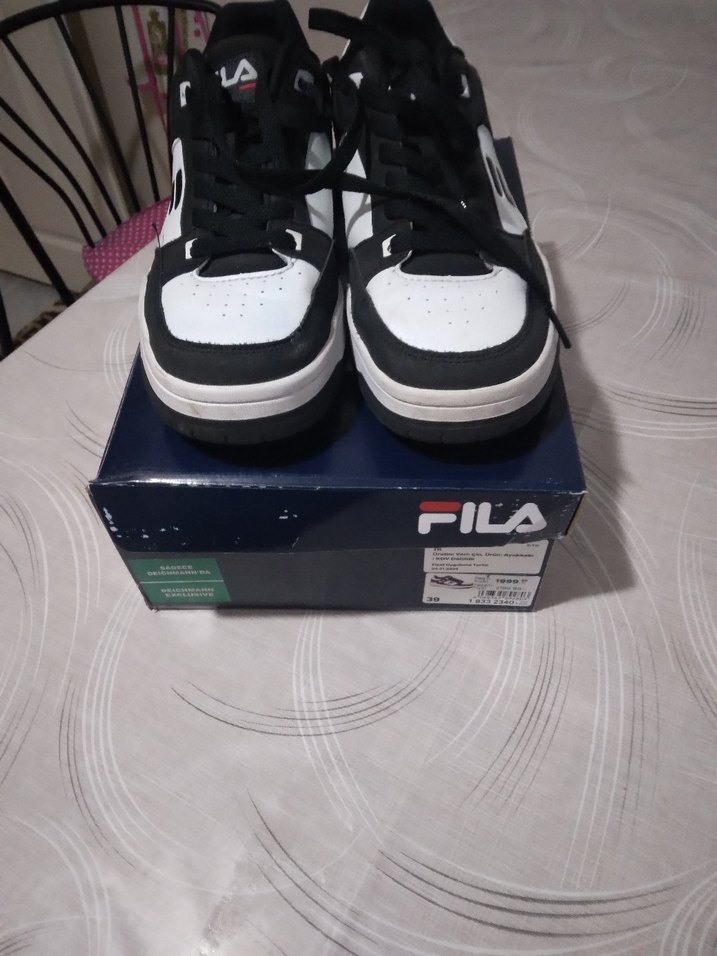 FILA Siyah Beyaz  kadin Erkek Spor Ayakkabı - Görsel 5