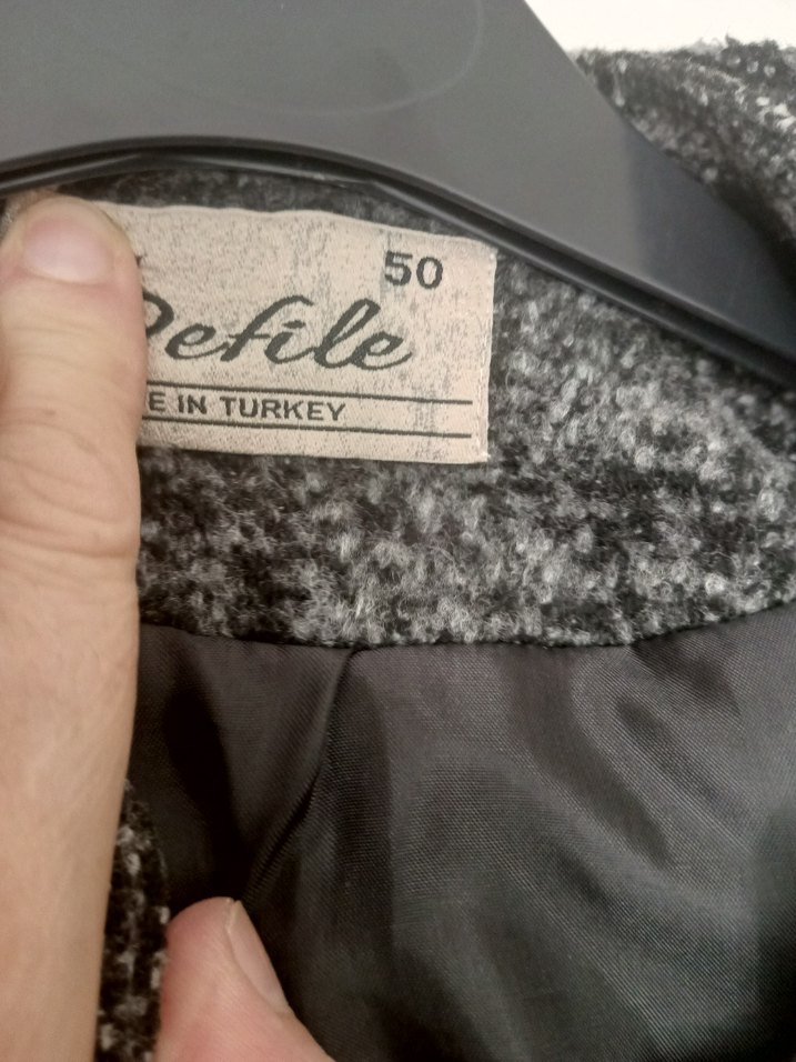 Gri kışlık kaban - Görsel 4