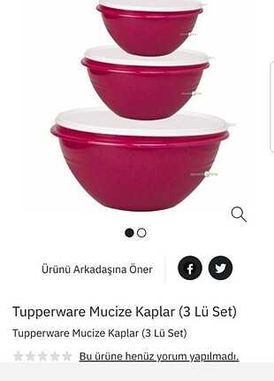 Beden bordo Renk Tupperware 3 lü mucize kaplar