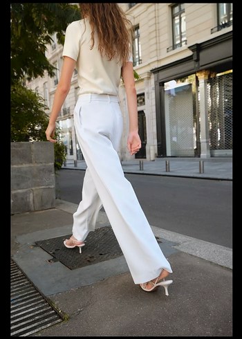 Zara geniş pensli pantolon - Görsel 3