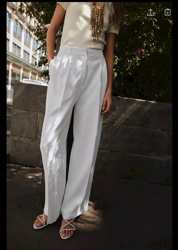 Zara geniş pensli pantolon - Görsel 2