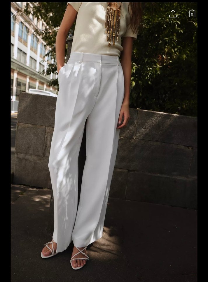 Zara geniş pensli pantolon - Görsel 2