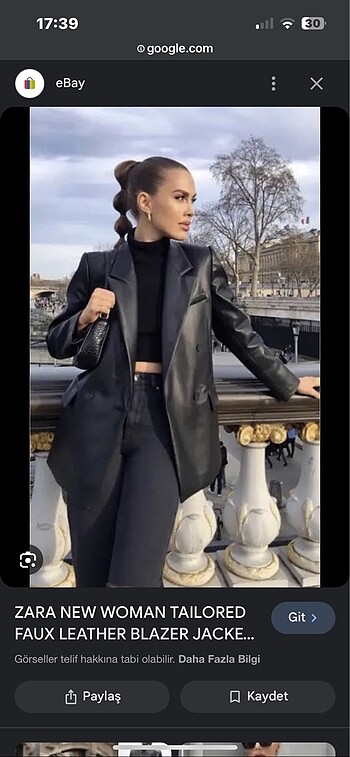 Zara deri blazer ceket