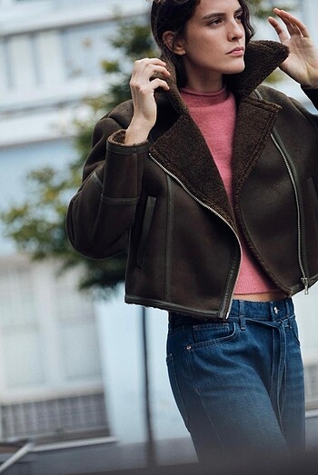 Zara astar detaylı ceket kaban