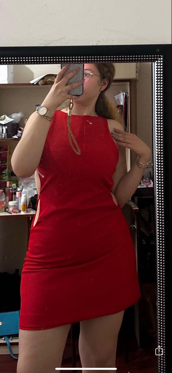 Kırmızı Mini Elbise - Görsel 2