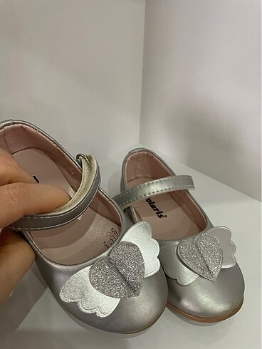 22 Beden gri Renk Kız bebek gümüş Ayakkabı
