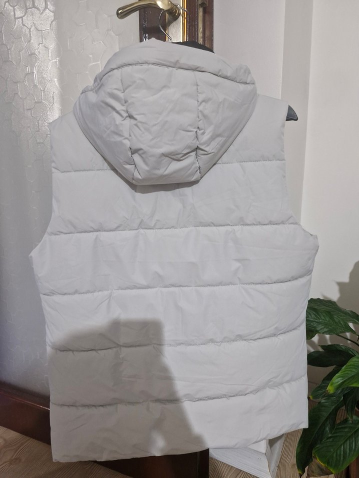 Colins Erkek Gri Kapüşonlu Fermuarlı Yelek - Görsel 2