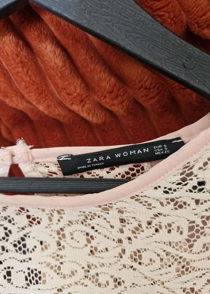 Zara dantelli bluz - Görsel 3