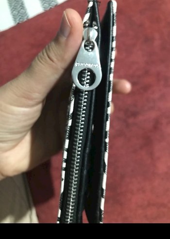 Zebra Desenli Siyah Deri Fermuarlı Cüzdan - Görsel 3