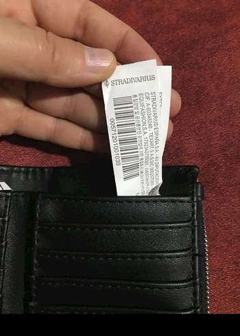 Zebra Desenli Siyah Deri Fermuarlı Cüzdan - Görsel 4