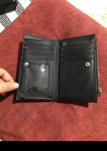 Zebra Desenli Siyah Deri Fermuarlı Cüzdan - Görsel 5