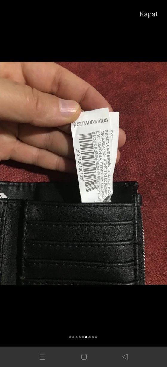 Zebra Desenli Siyah Deri Fermuarlı Cüzdan - Görsel 4