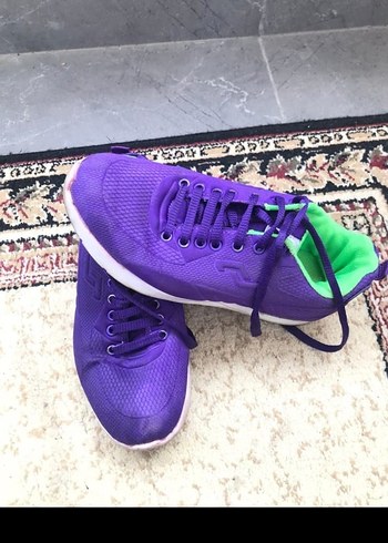 Mor Kadın Spor Ayakkabı Velcro Bağcıklı - Görsel 2