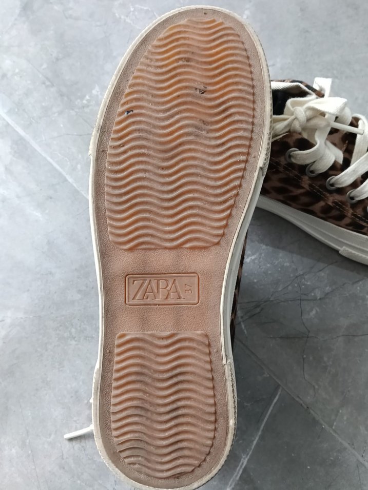 ZARA Leopar Desenli Kadın Spor Ayakkabı - Görsel 3