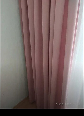 Beden Pembe kadife fon perde çocuk,yatak, oturma odasi