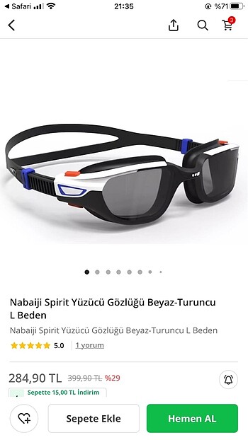 Unisex yüzücü gözlüğü