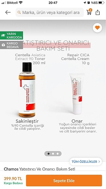 Cica krem centella tonik
