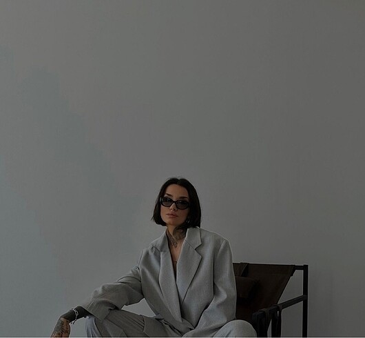 Diğer Gri oversize ceket