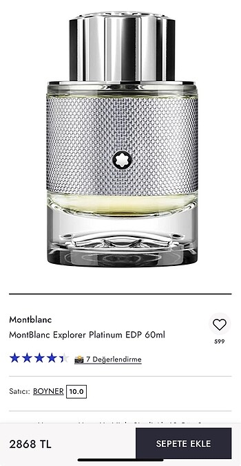 MontBlanc Explorer Platinum 60 ml